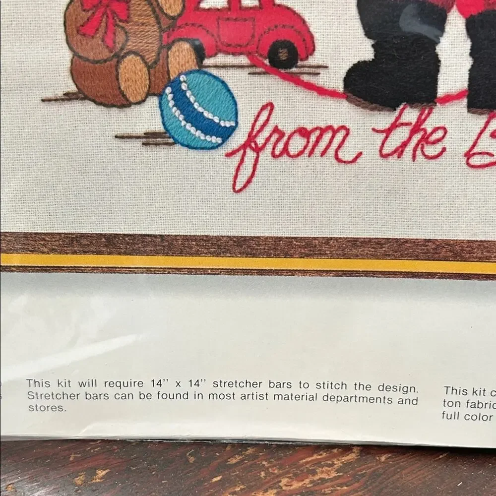Vintage Sunset Stitchery “Merry Christmas From..” Needlepoint Kit, NEW Unopened